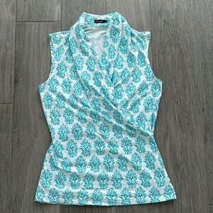 J. McLaughlin sleeveless faux wrap top